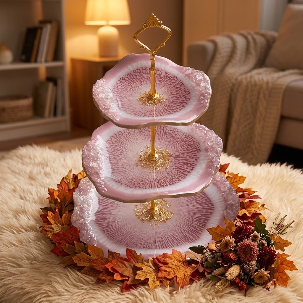 3-Tier Resin Geode Cake Stand