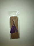 Glitter Monogram Resin Keychain with Matching Tassel