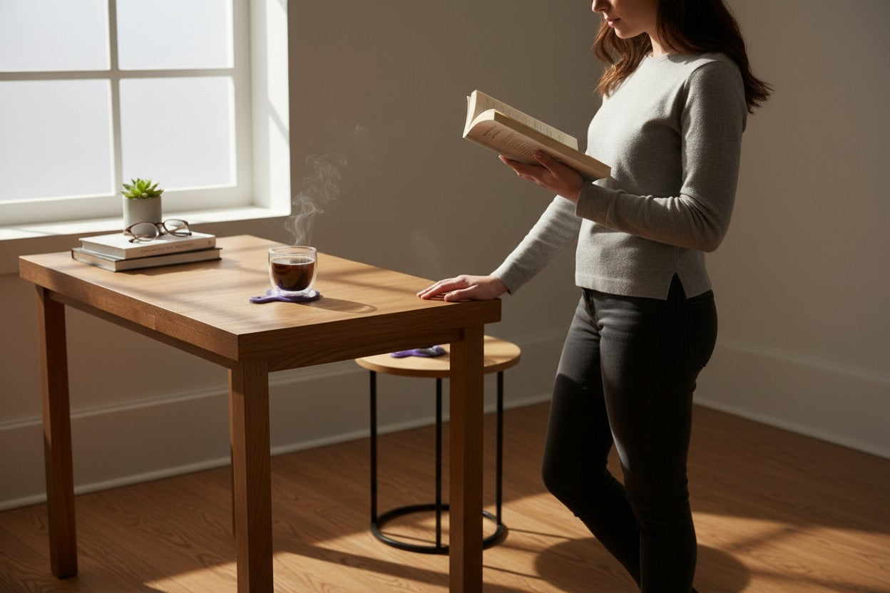 Handcrafted Purple Nebula Resin Coaster – Shimmering Amethyst Paddle