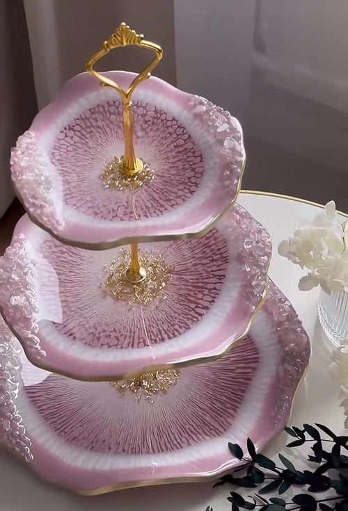 3-Tier Resin Geode Cake Stand
