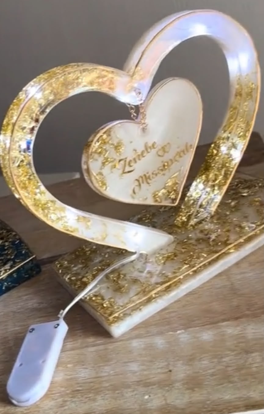 Trust in the Lord Heart Keepsake with Gold Leaf