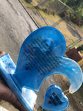 Custom Resin Heart Sculpture with Romantic Quote – Couples Anniversary Gift