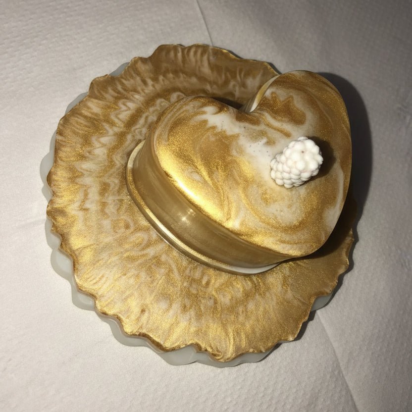 Rosé Marble Heart Trinket Set