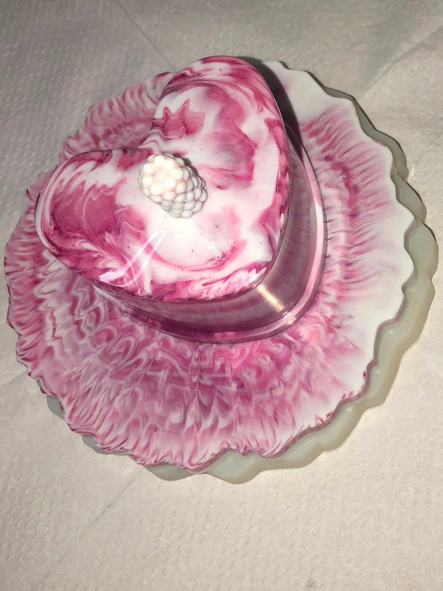 Rosé Marble Heart Trinket Set