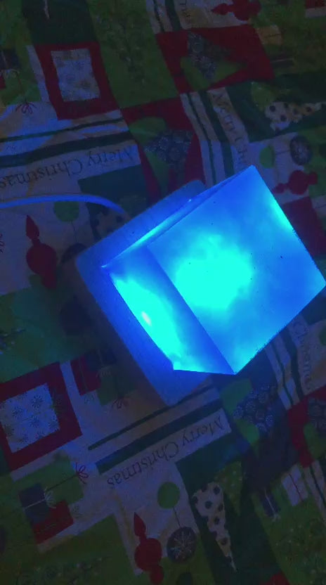 Midnight Ocean Glow  LED Resin Cube